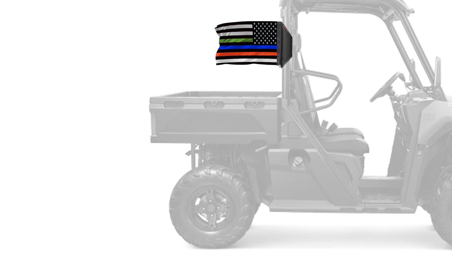 USA Subdued Honor The 4 12"x18" Forever Wave Flag for UTVs
