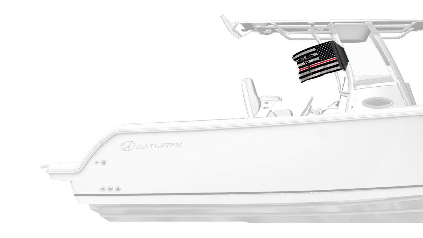 USA Subdued Nurses 12"x18" Forever Wave Flag for Boats