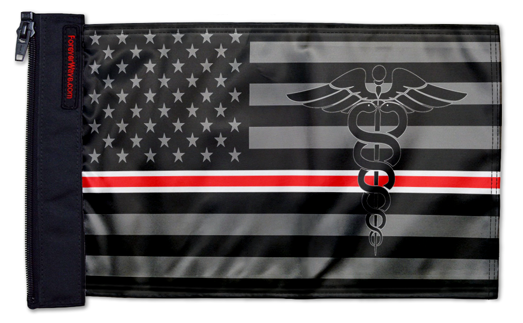 USA Subdued Nurses 12"x18" Forever Wave Flag for Jeep Gladiator JT