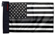 USA Subdued Thin Grey Line 12"x18" Forever Wave Flag for Jeep Wrangler CJ-7 and CJ-8 1976-1986