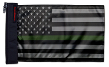 USA Subdued Thin Green Line 12"x18" Forever Wave Flag for Jeep Wrangler JL 2-Door 2018-Present