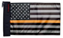 USA Subdued Thin Orange Line 12"x18" Forever Wave Flag for Jeep Wrangler JKU 4-Door 2007-2018
