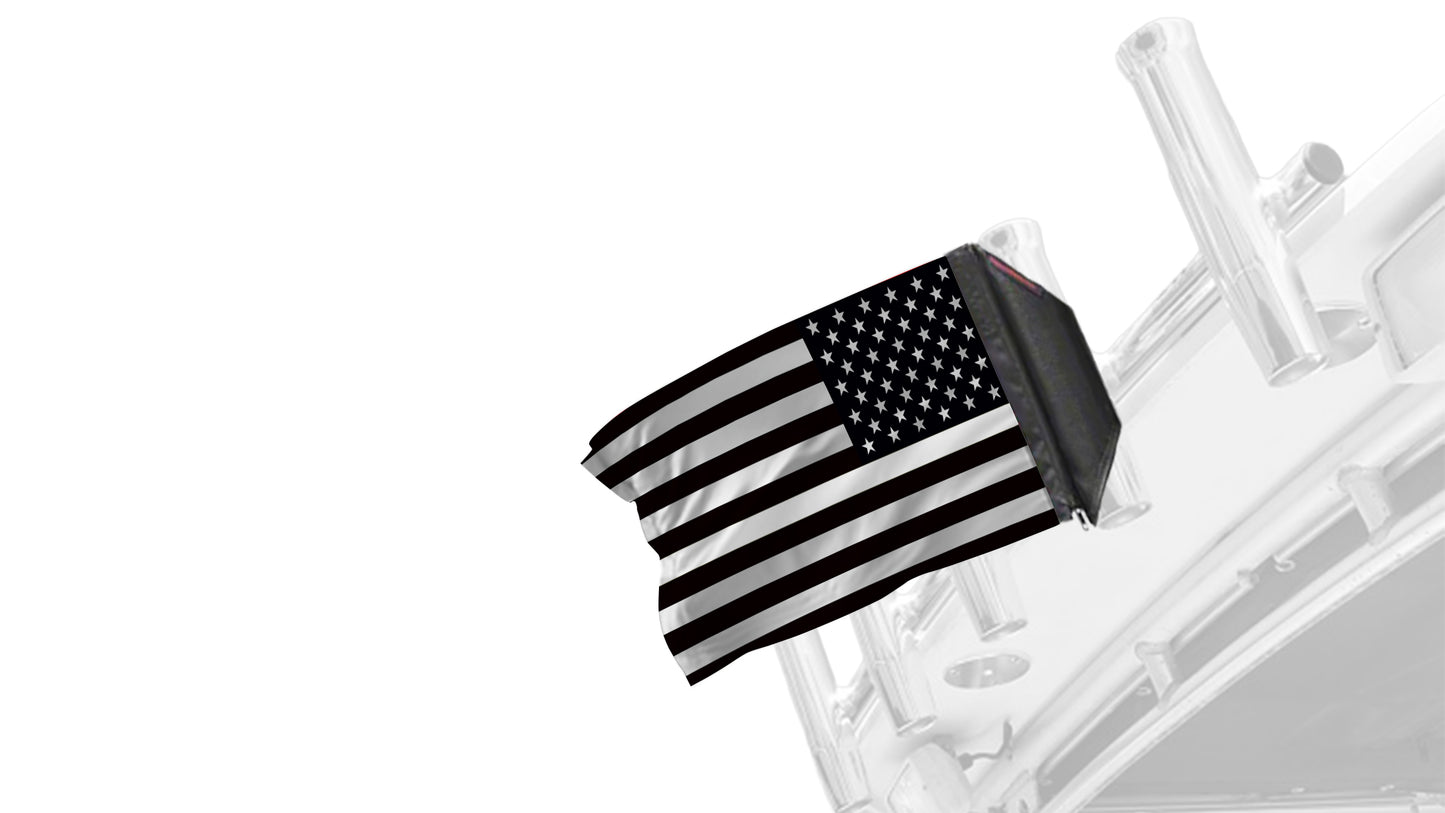 USA Subdued Thin White Line 12"x18" Forever Wave Flag