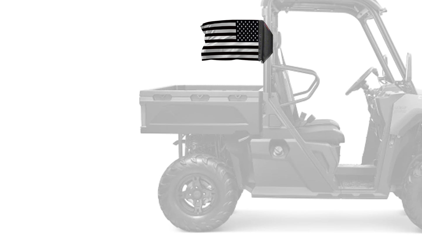 USA Subdued Thin White Line 12"x18" Forever Wave Flag for UTVs