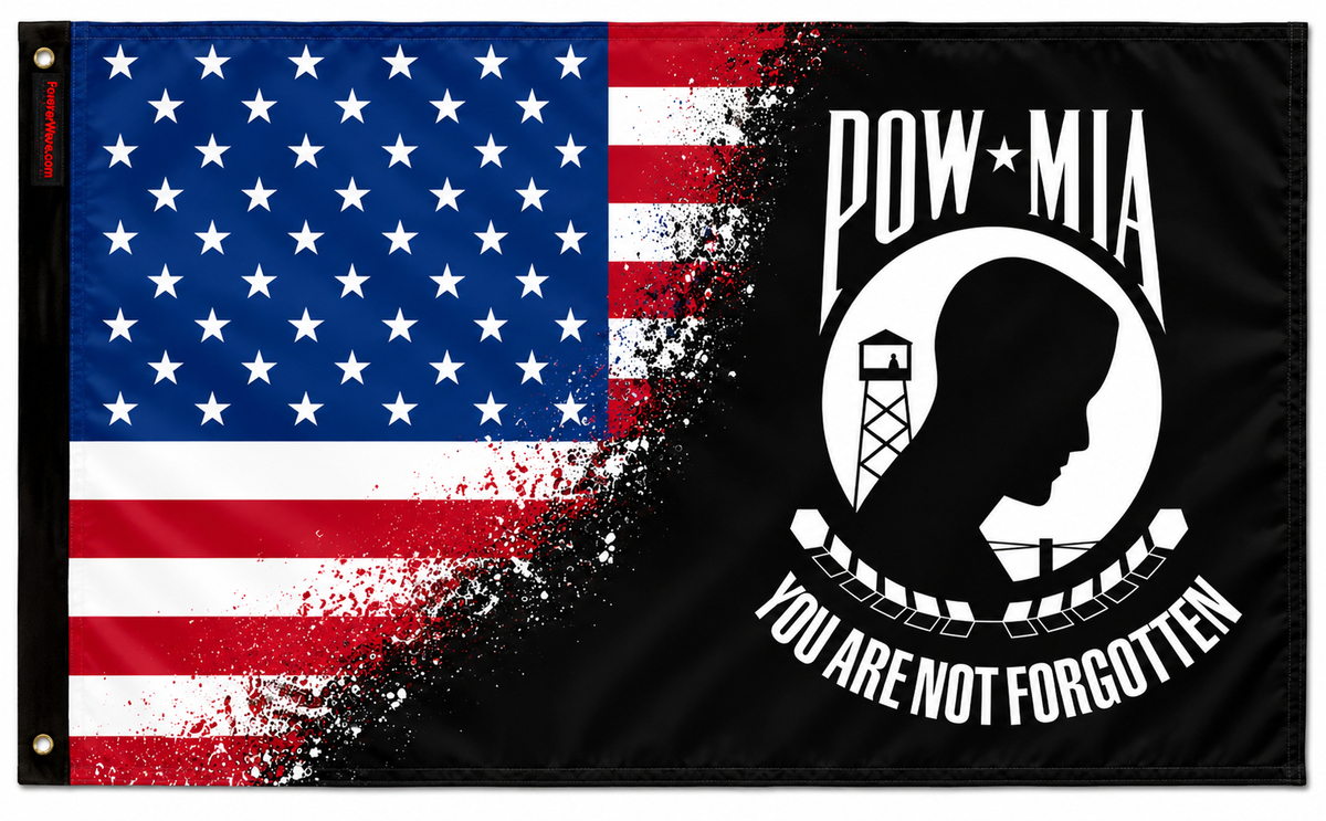 USA POW MIA 3'x5' Double-Sided Flag