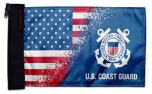 USA Coast Guard 12"x18" Forever Wave zip-on flag