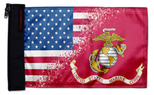 USA Marines 12"x18" Forever Wave zip-on flag
