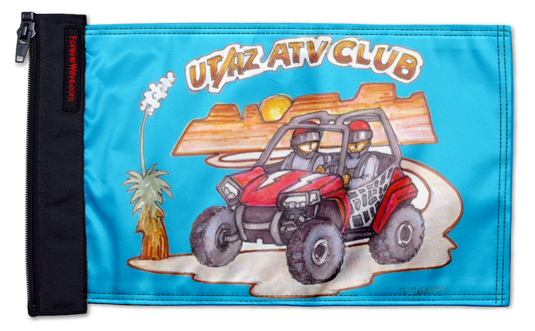 UT-AZ ATV Club 12"x18" Forever Wave Flag