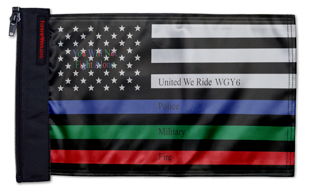 United We Ride Flag 12"x18" Forever Wave Flag