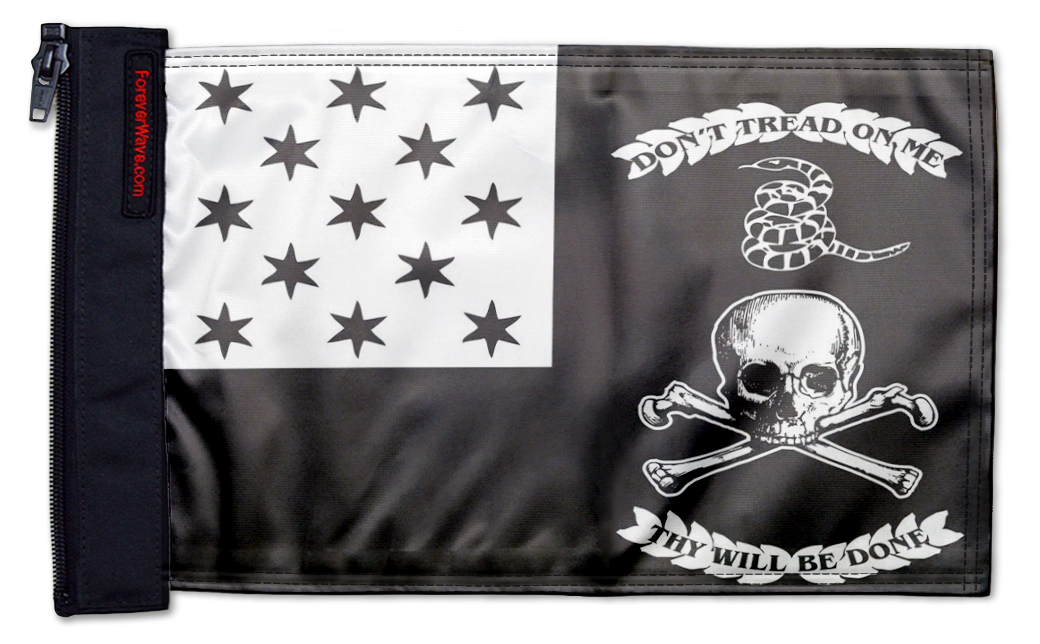 Veterans Exempt 12"x18" Forever Wave Flag for UTVs