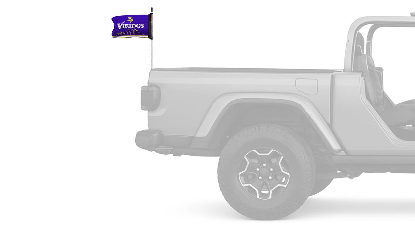 Minnesota Vikings 11"x17" Forever Wave Flag for Bronco