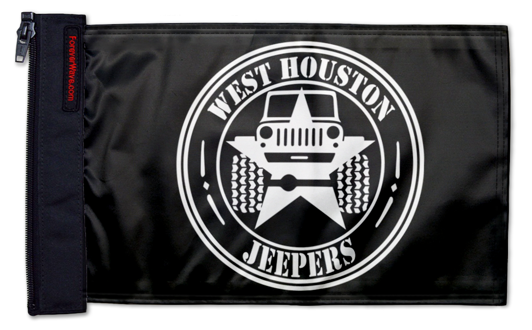 West Houston Jeepers 12"x18" Forever Wave Flag