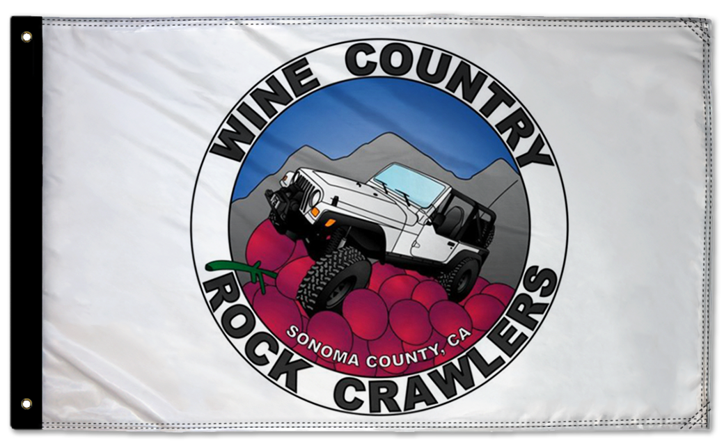 Wine Country Rock Crawlers Flag 3'x5' Double-Sided Flag