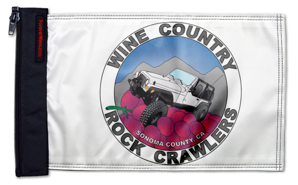 Wine Country Rock Crawlers Flag 12"x18" Forever Wave Flag