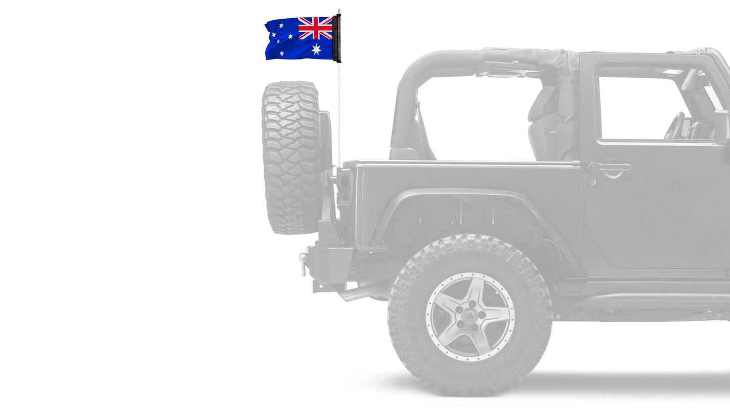 Australia 12"x18" Forever Wave Flag for Jeep Wrangler JL 2-Door 2018-Present