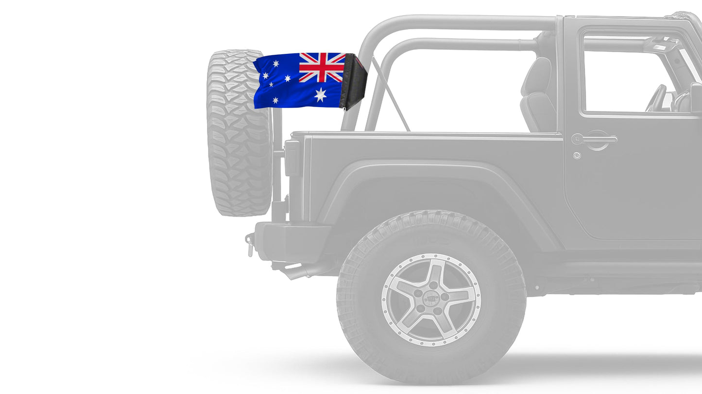 Australia 12"x18" Forever Wave Flag for Jeep Wrangler JL 2-Door 2018-Present