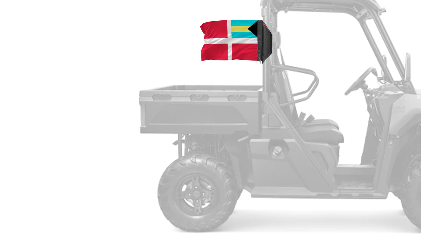 Bahamas Courtesy 12"x18" Forever Wave Flag for UTVs