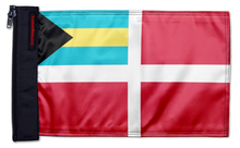 Bahamas Courtesy 12"x18" Forever Wave Flag for Jeep Wrangler JL 2-Door 2018-Present