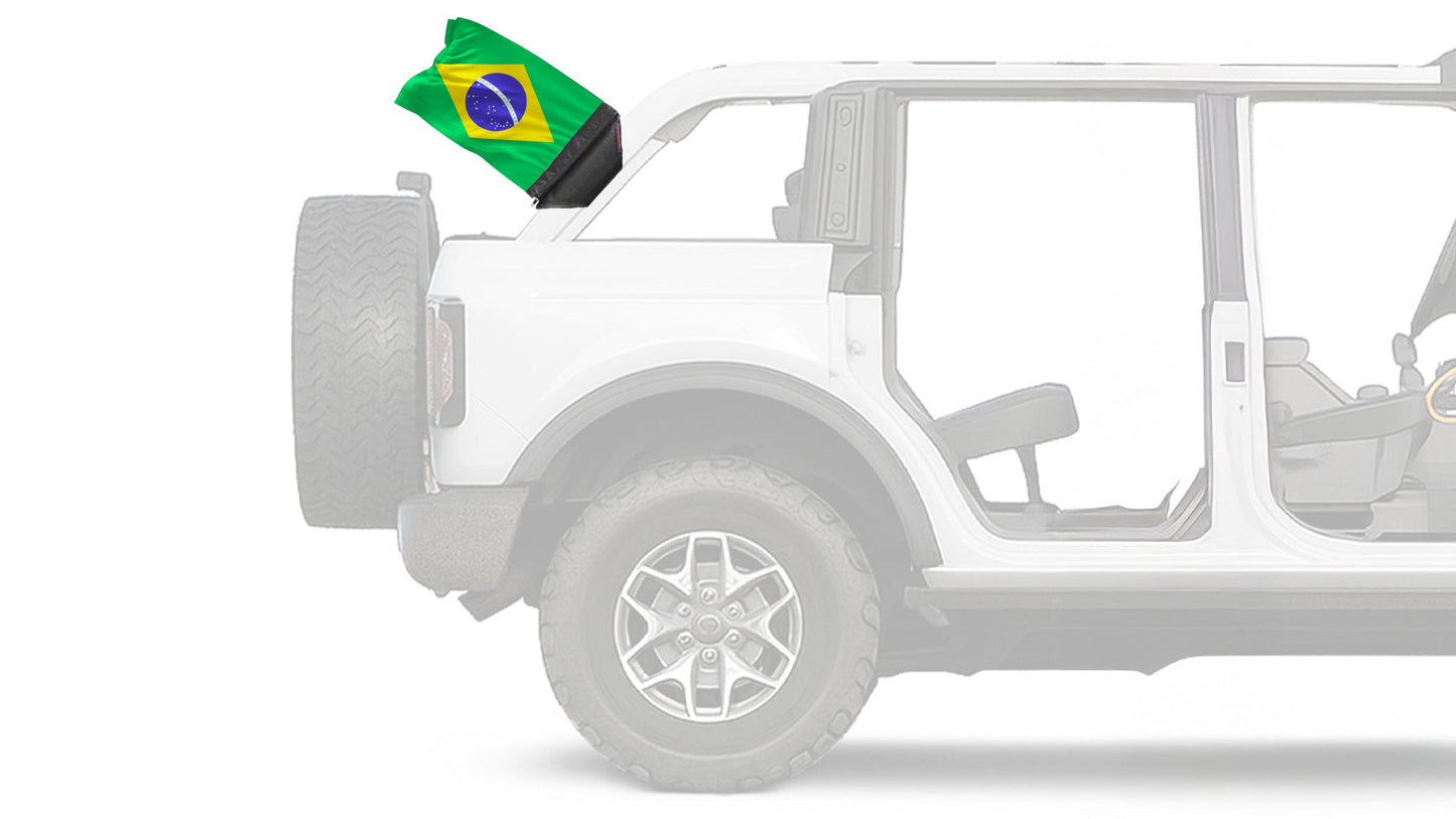 Brazil 12"x18" Forever Wave Flag for Bronco