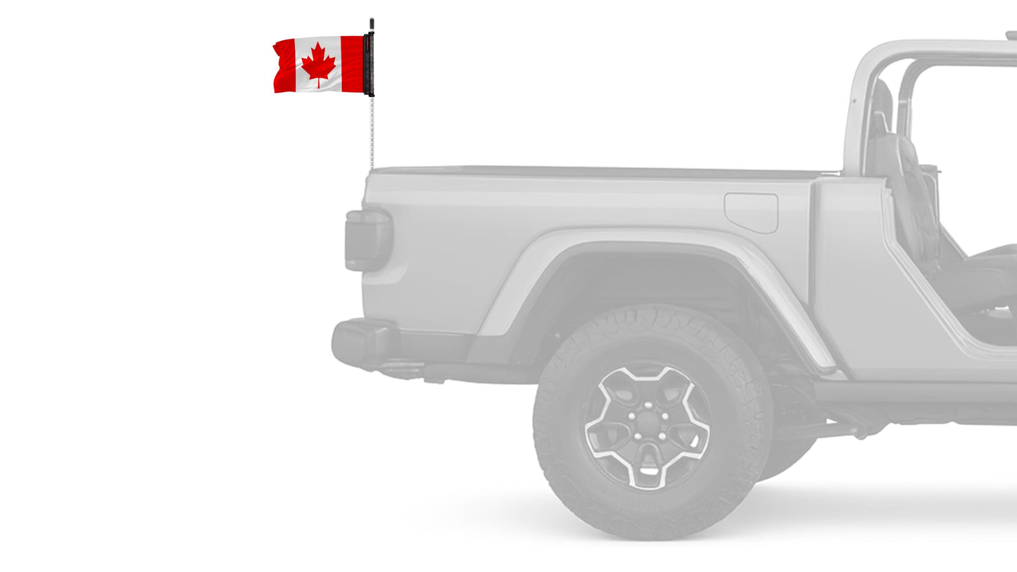 Canada 12"x18" Forever Wave Flag for Jeep Wrangler JL 2-Door 2018-Present