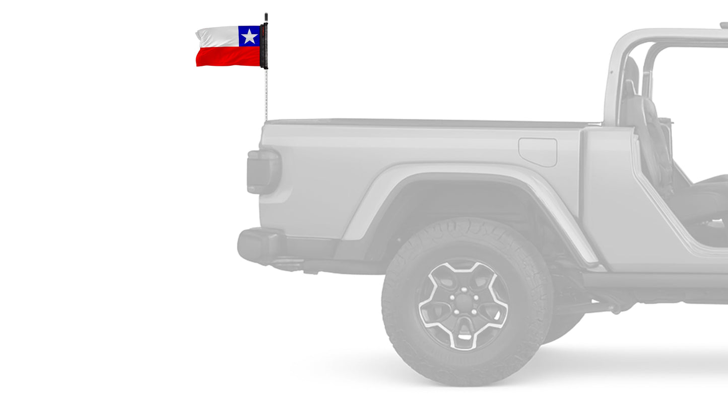 Chile 12"x18" Forever Wave Flag for Bronco