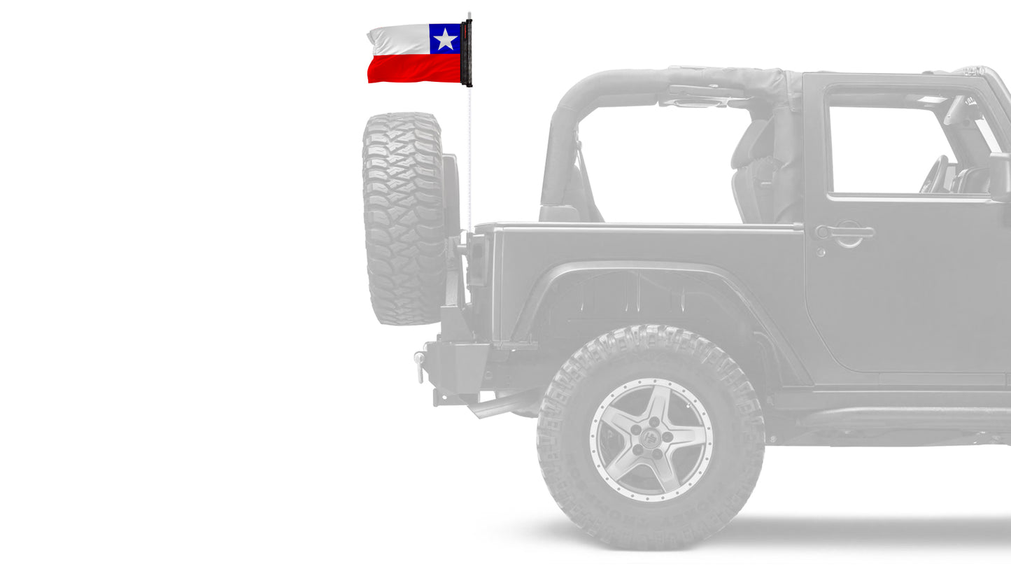 Chile 12"x18" Forever Wave Flag