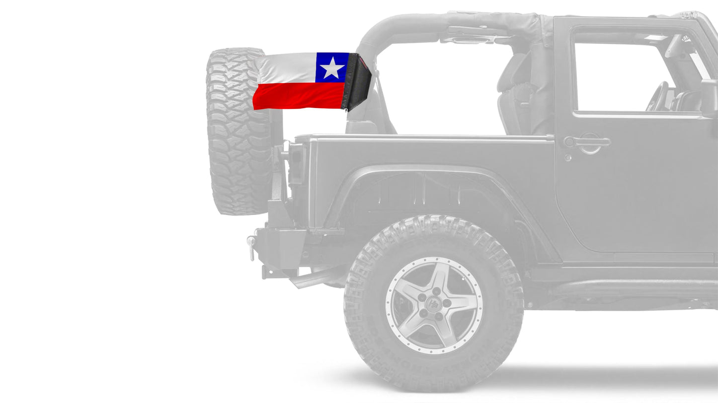 Chile 12"x18" Forever Wave Flag for Jeep Wrangler LJ 2003-2006