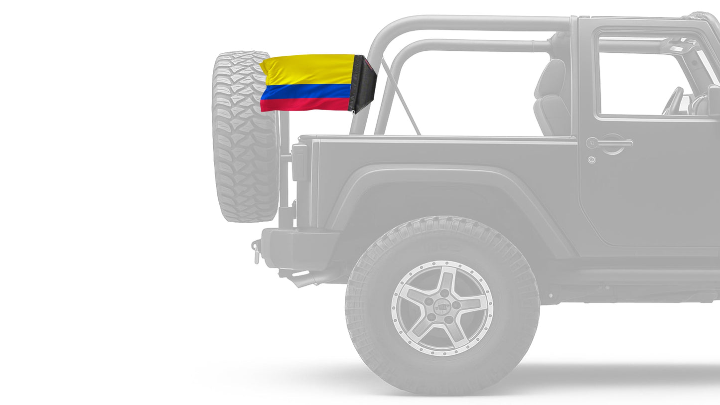 Colombia 12"x18" Forever Wave Flag for Jeep Wrangler TJ 1996-2006