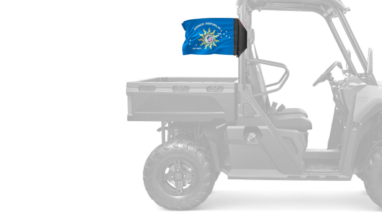 Conch Republic 12"x18" Forever Wave Flag for UTVs