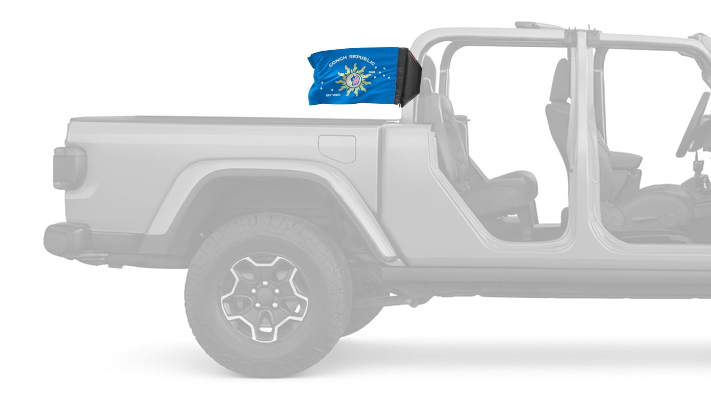 Conch Republic 12"x18" Forever Wave Flag for Jeep Gladiator JT