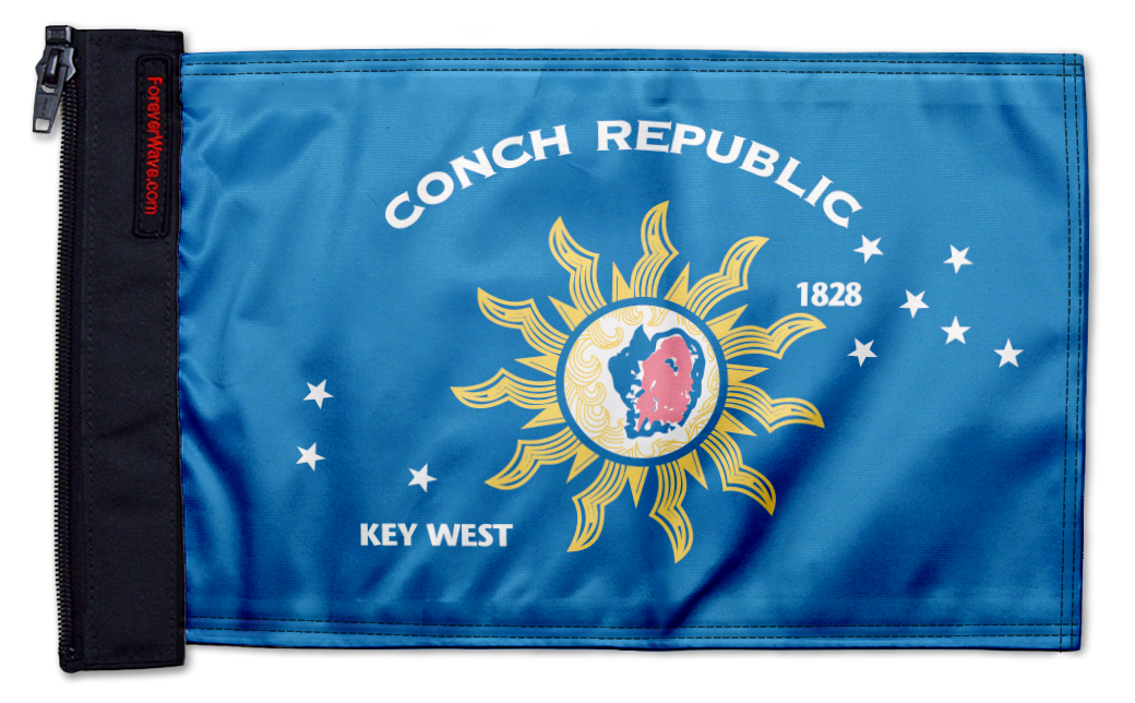 Conch Republic 12"x18" Forever Wave Flag for Jeep Wrangler JL 2-Door 2018-Present