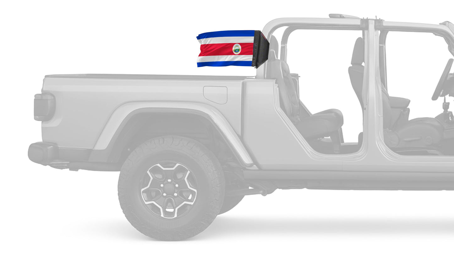 Costa Rica 12"x18" Forever Wave Flag for Jeep Gladiator JT