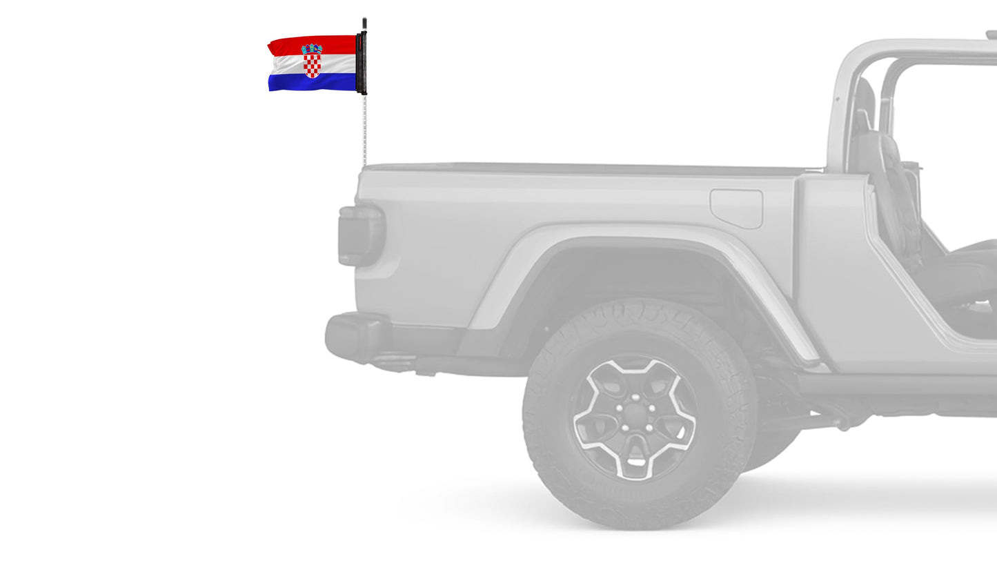 Croatia 12"x18" Forever Wave Flag for Bronco