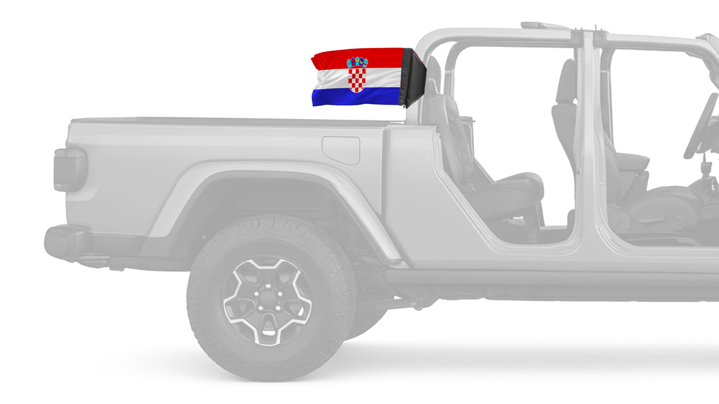 Croatia 12"x18" Forever Wave Flag for Jeep Gladiator JT