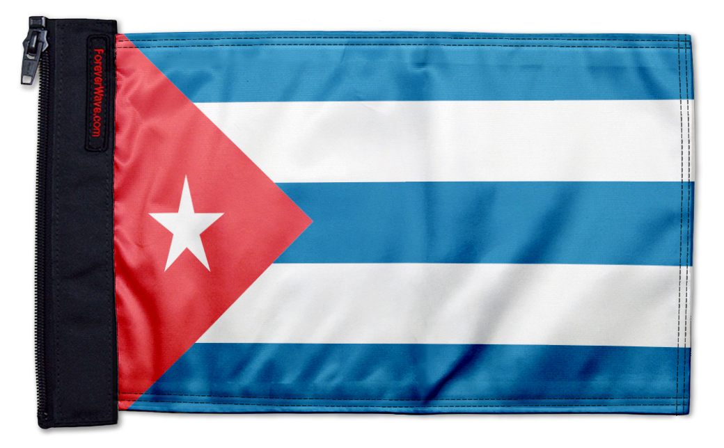 Cuba 12"x18" Forever Wave Flag for Jeep Wrangler JK 2-Door 2007-2018
