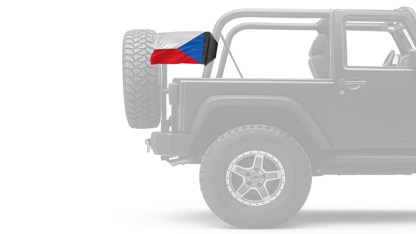 Czech Republic 12"x18" Forever Wave Flag for Jeep Wrangler YJ 1986-1995