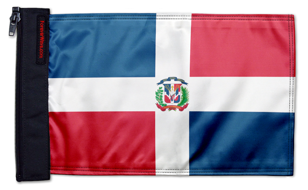 Dominican Republic 12"x18" Forever Wave Flag for Jeep Wrangler JL 2-Door 2018-Present