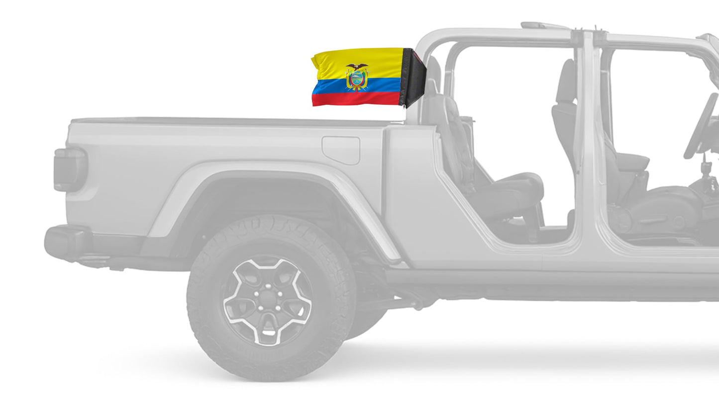 Ecuador 12"x18" Forever Wave Flag for Jeep Gladiator JT