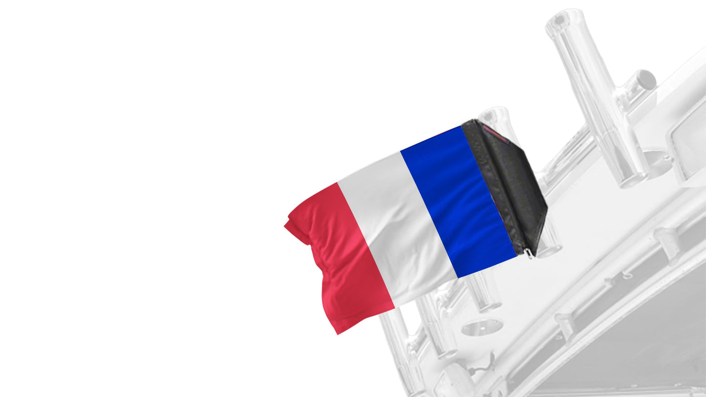 France 12"x18" Forever Wave Flag for Boats
