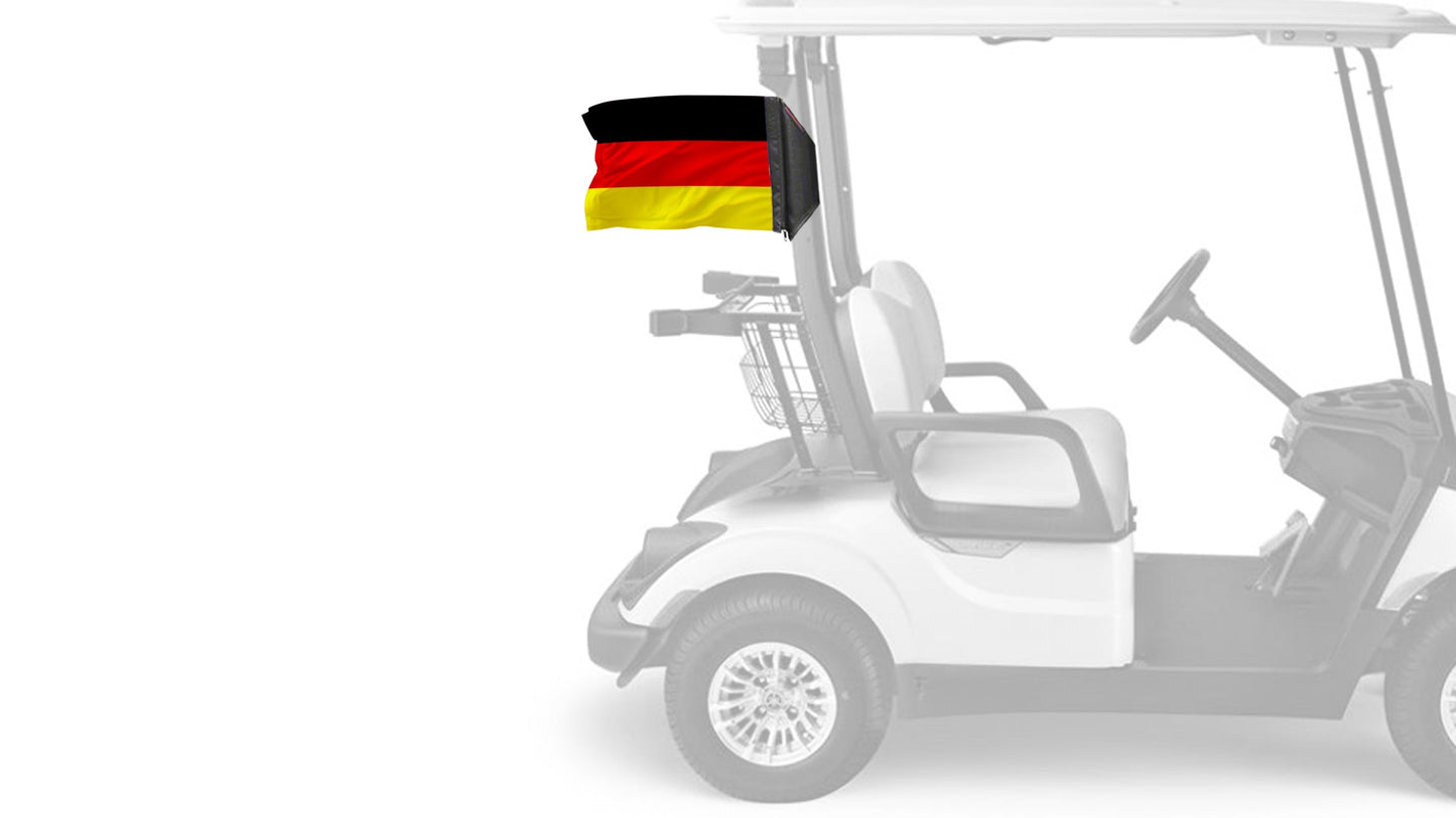 Germany 12"x18" Forever Wave Flag for Golf Carts