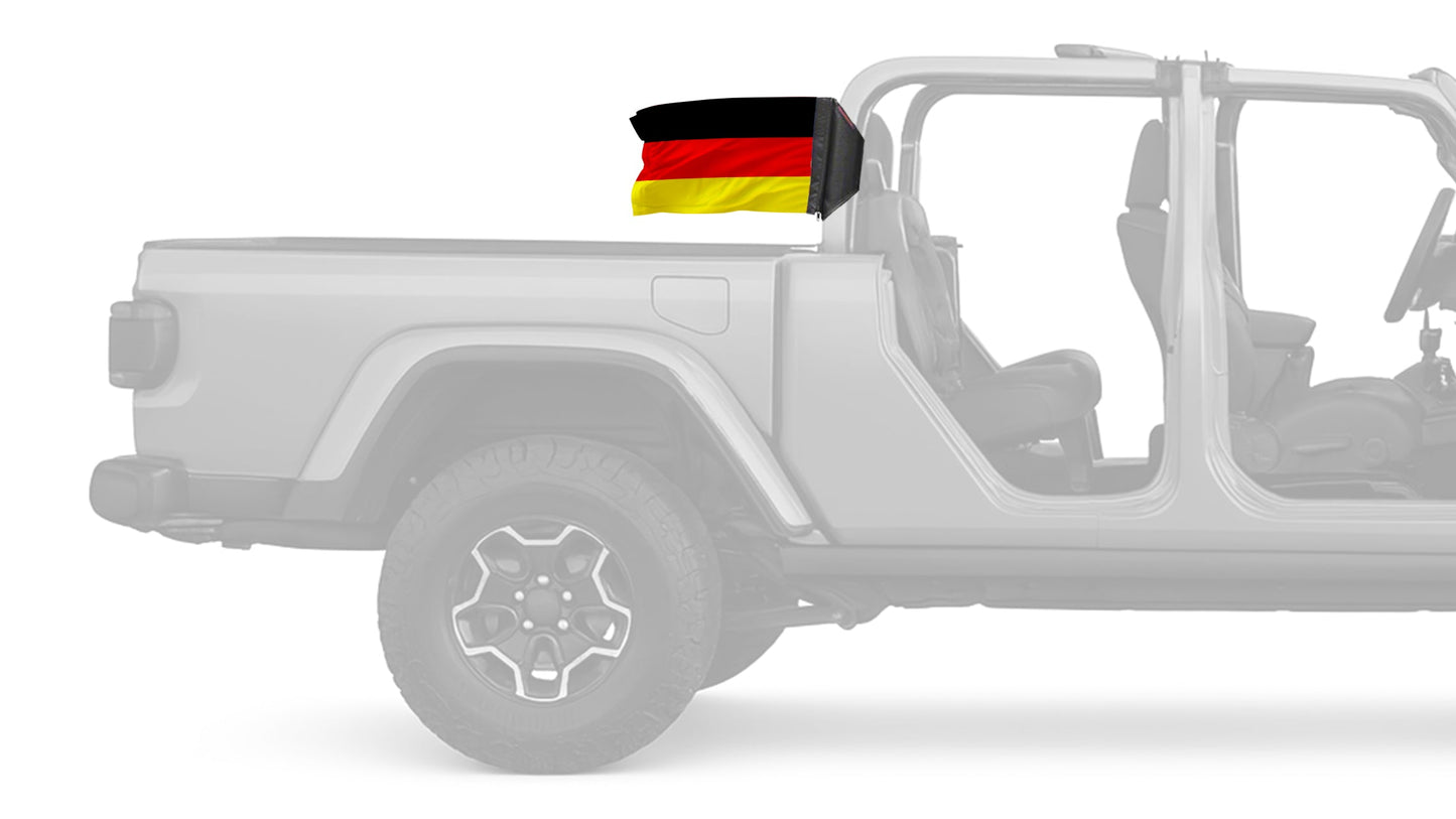 Germany 12"x18" Forever Wave Flag for Jeep Gladiator JT