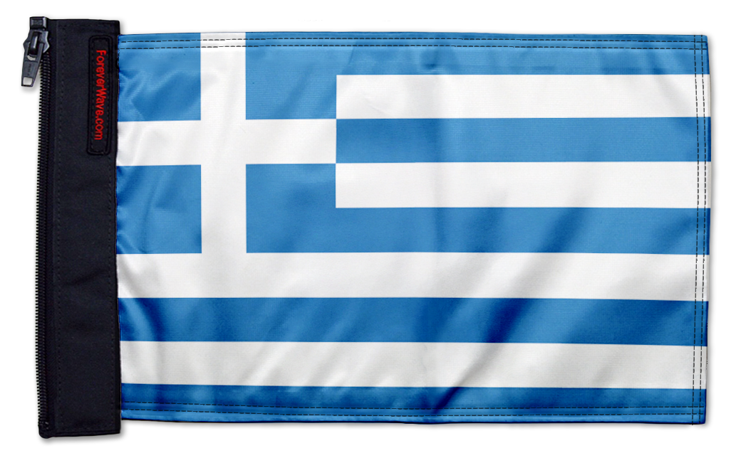 Greece 12"x18" Forever Wave Flag for Jeep Wrangler JL 2-Door 2018-Present