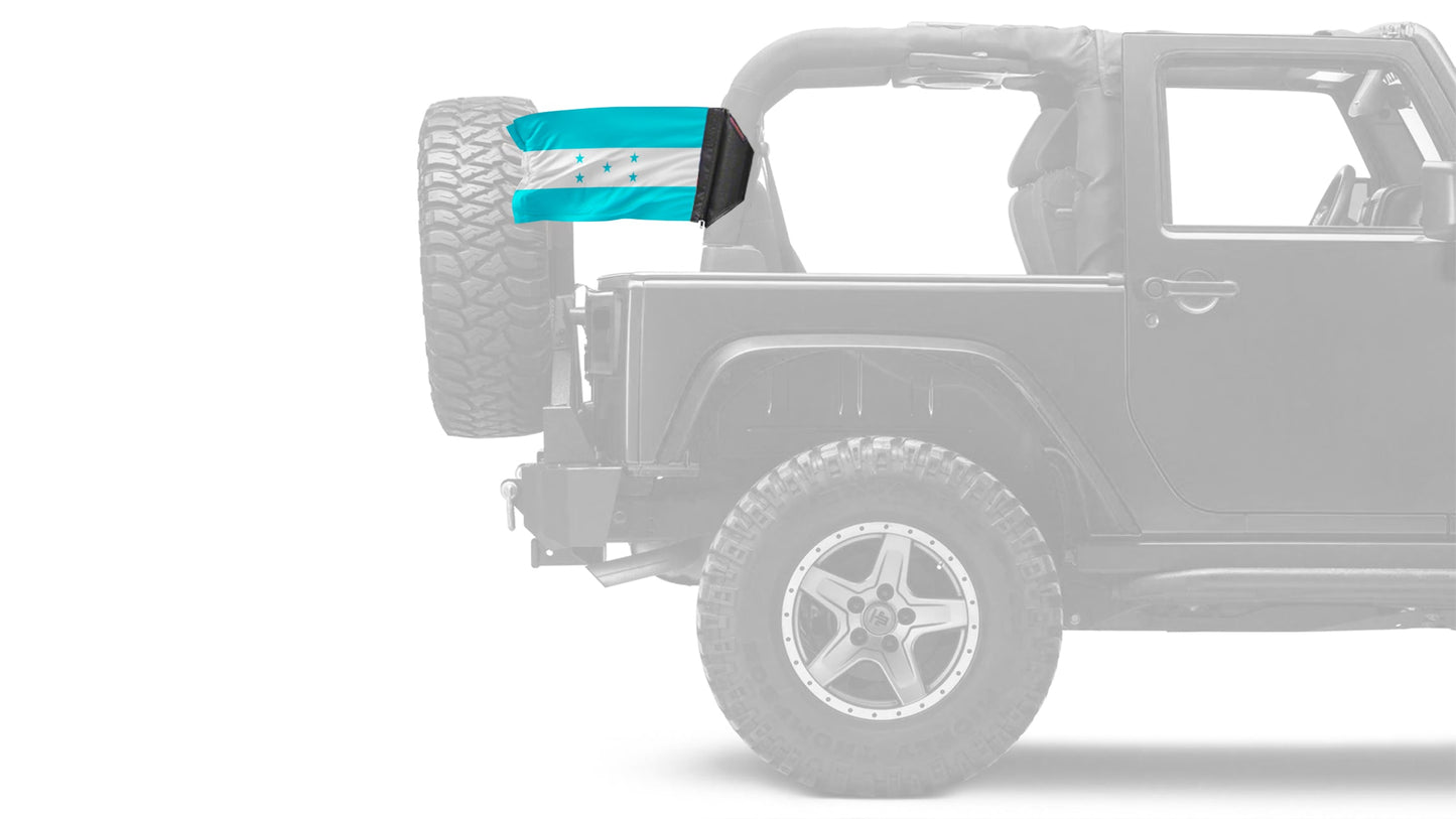 Honduras 12"x18" Forever Wave Flag for Jeep Wrangler LJ 2003-2006