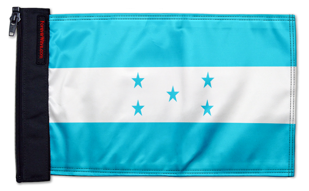 Honduras 12"x18" Forever Wave Flag for Jeep Wrangler YJ 1986-1995