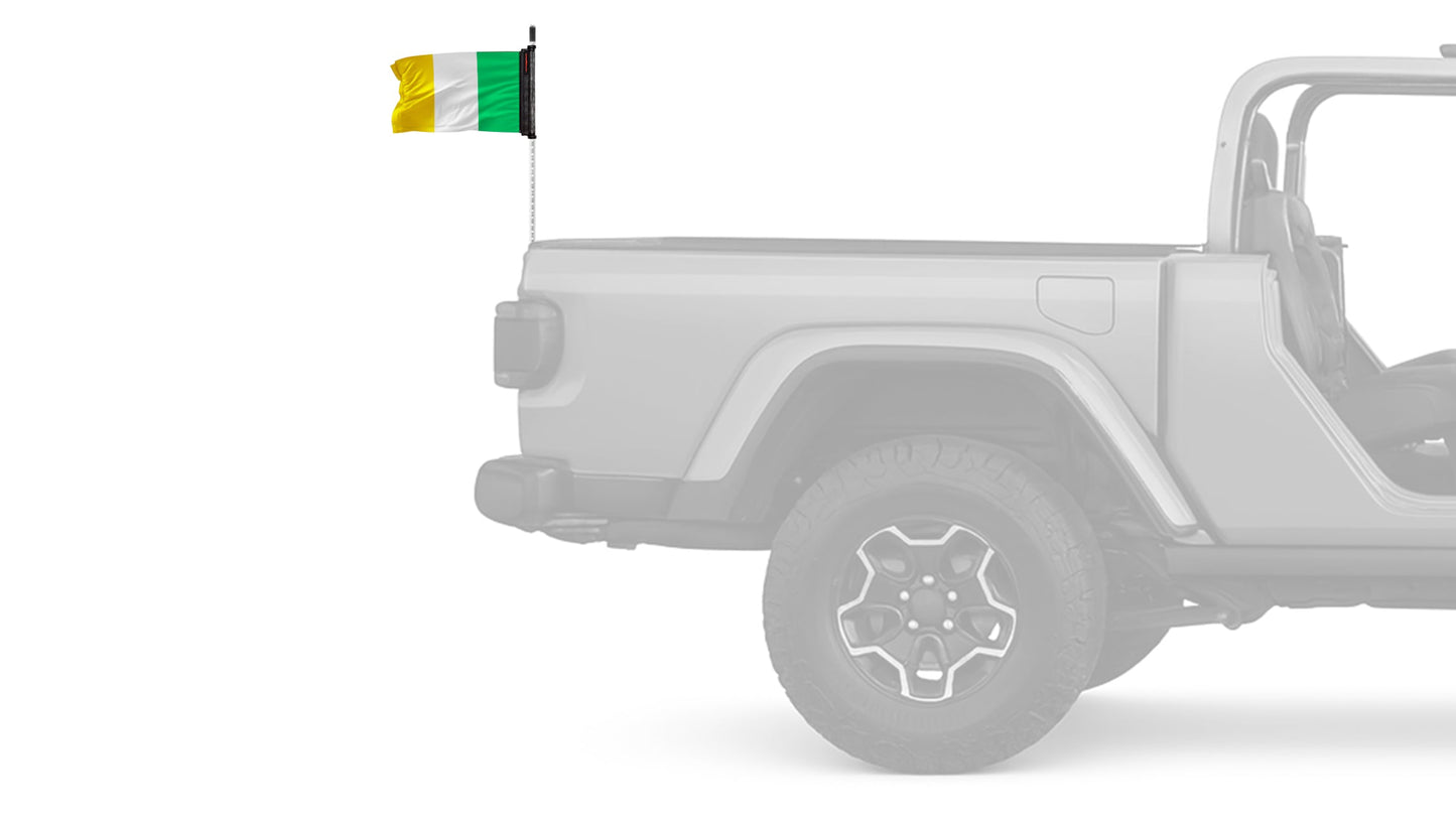 Ireland 12"x18" Forever Wave Flag for Jeep Wrangler JL 2-Door 2018-Present