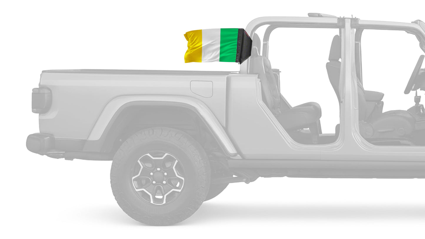 Ireland 12"x18" Forever Wave Flag for Jeep Gladiator JT