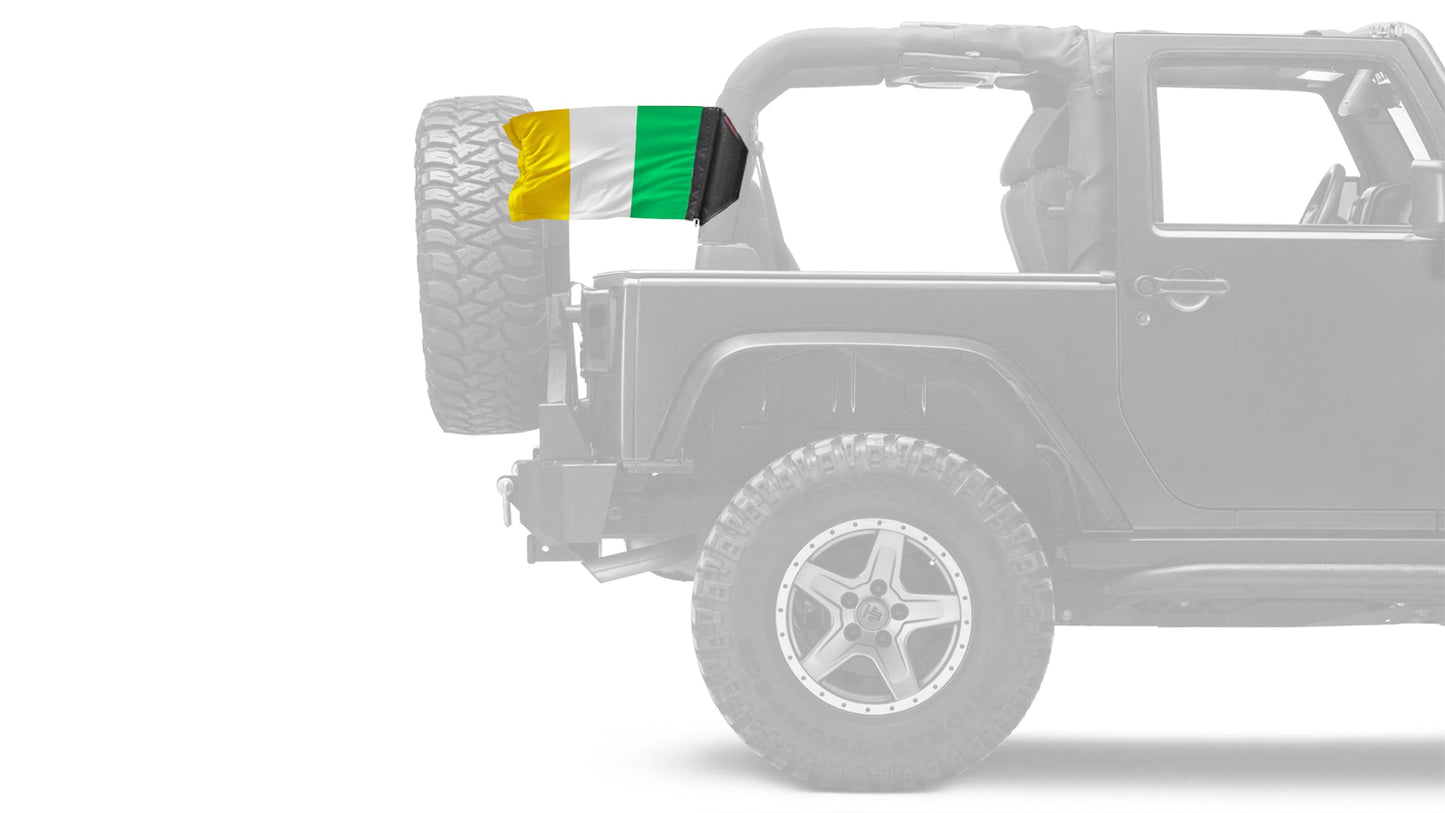 Ireland 12"x18" Forever Wave Flag for Jeep Wrangler YJ 1986-1995