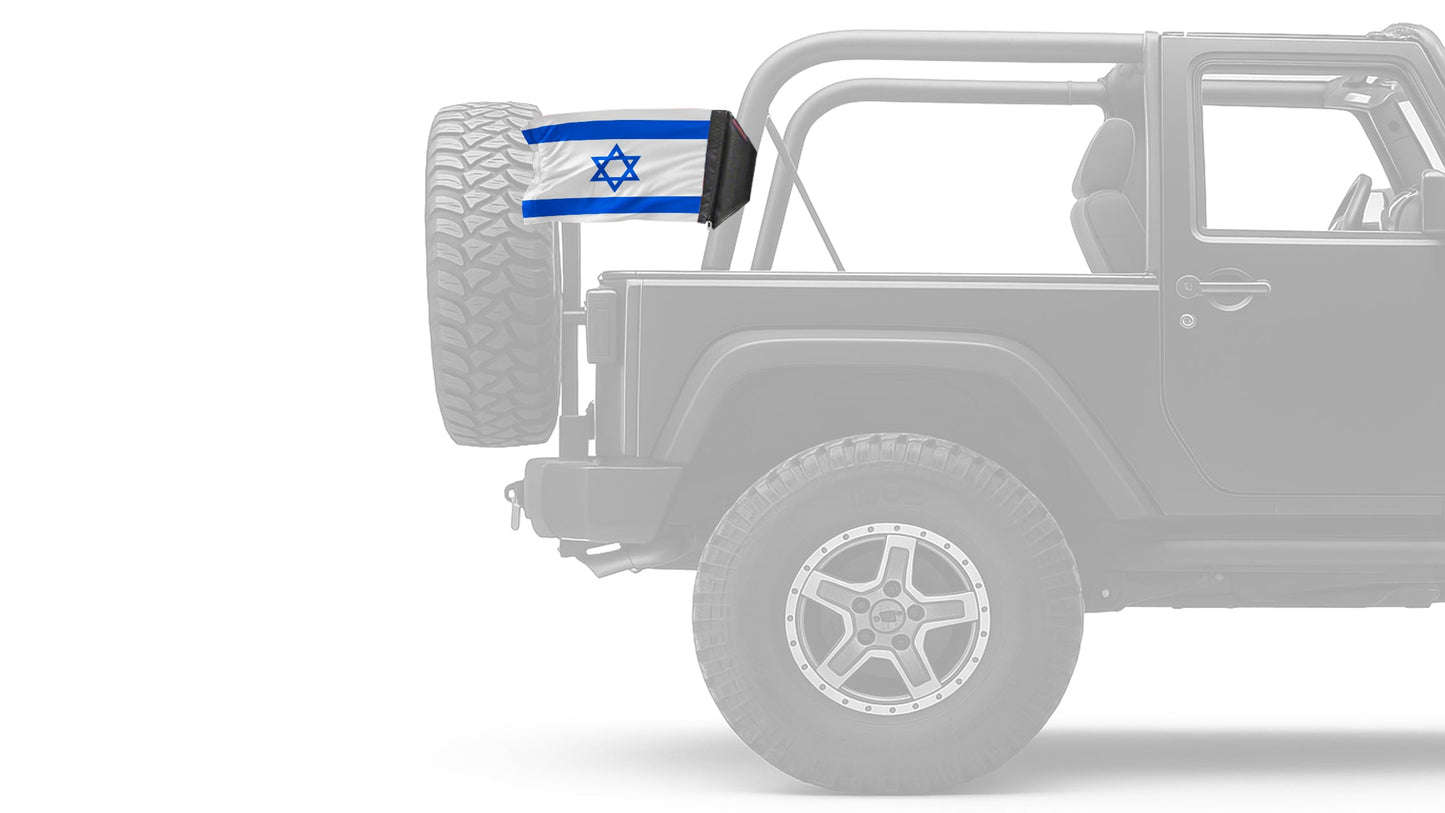 Israel 12"x18" Forever Wave Flag for Jeep Wrangler JK 2-Door 2007-2018