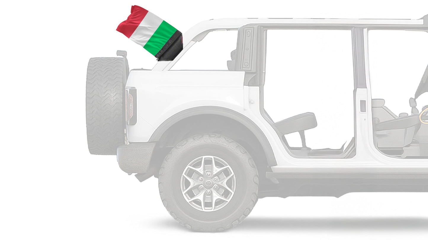 Italy 12"x18" Forever Wave Flag for Bronco