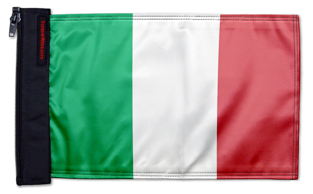 Italy 12"x18" Forever Wave Flag for Jeep Wrangler JL 2-Door 2018-Present